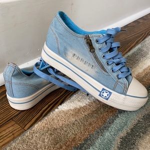 Flatform Denim Sneakers